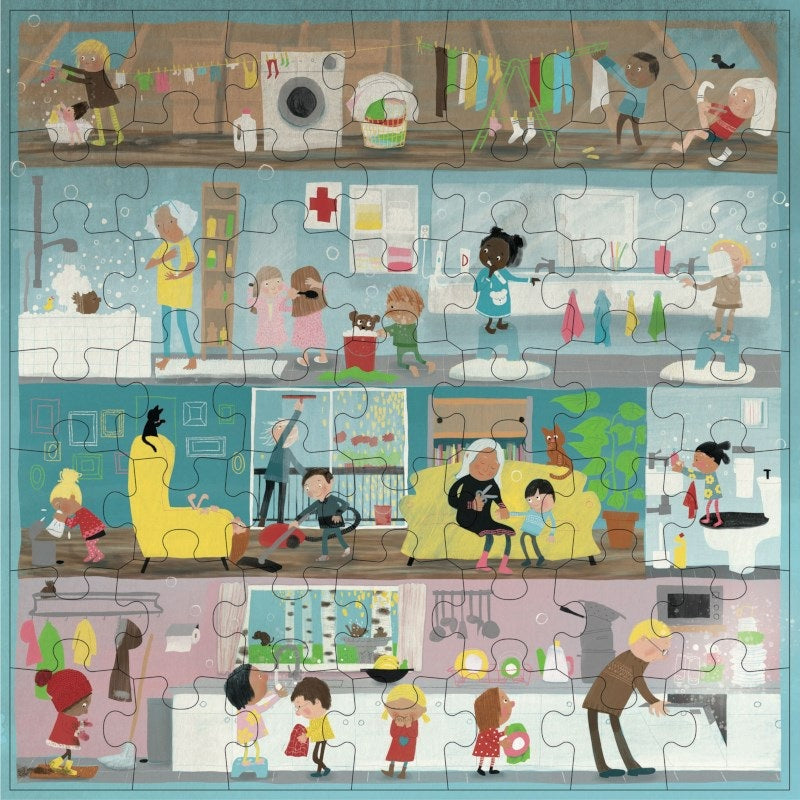 Educo Vocabulary Puzzle - Personal Hygiene 49 pieces 詞彙拼圖-衛生習慣 (49塊)