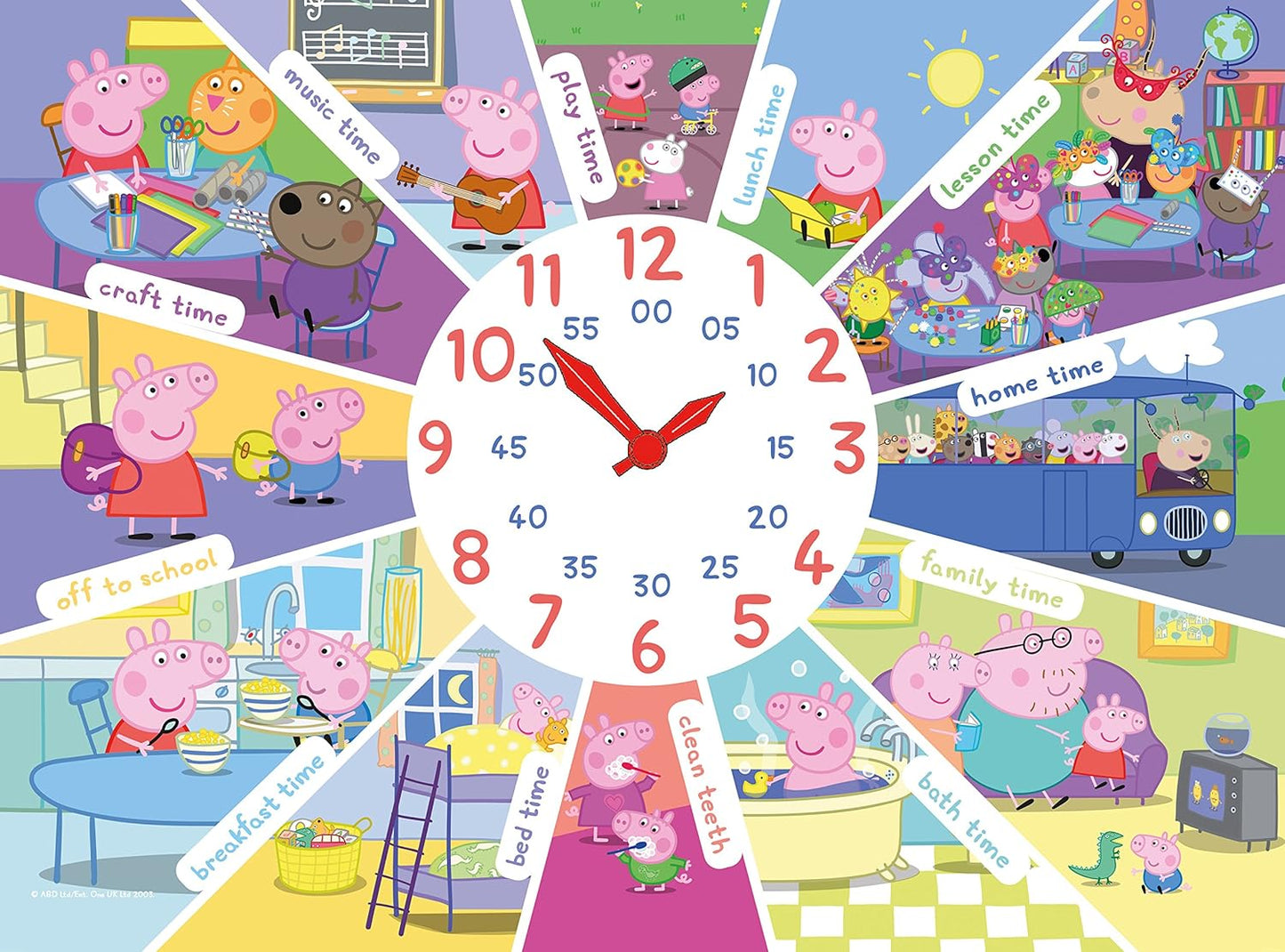 Ravensburger Puzzle Peppa Pig Tell The Time Jigsaw with Moveable Clock Hands 小豬佩奇學習時間拼圖