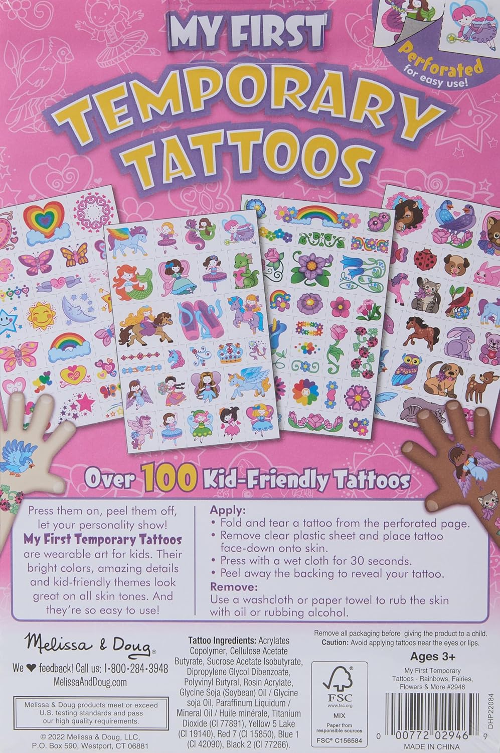 Melissa & Doug My First Temporary Tattoos 我的第一套皮膚貼紙