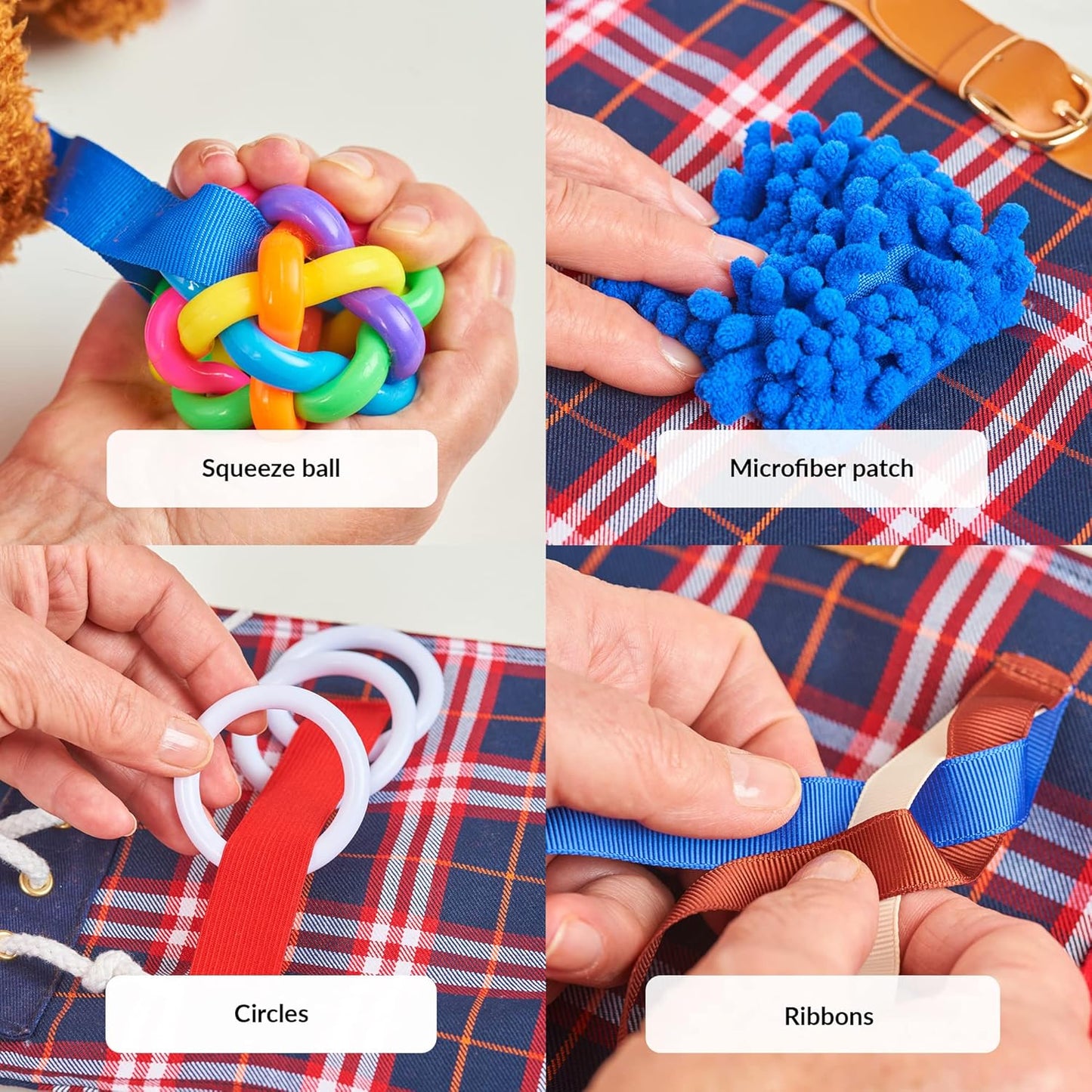 2-in-1 Sensory Fidget Muff Blanket Brown Puppy Calming Activities for Dementia and Alzheimer’s Support 二合一感官保暖手筒與失智症活動毯