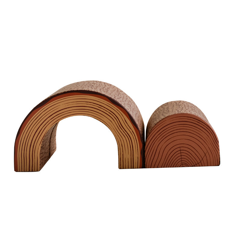 Tree Log Nature-Inspired Tunnel and Climber Set of 2