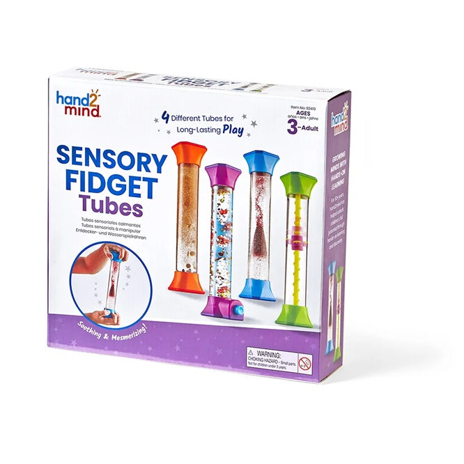Hand2Mind Sensory Fidget Tubes, Set of 4個套裝 舒壓感官管