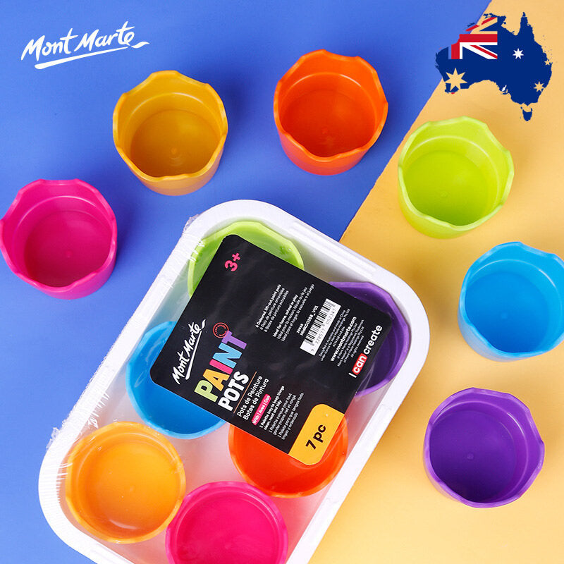 Mont Marte Paint Pot 7pc 六色顏料調色杯盤組