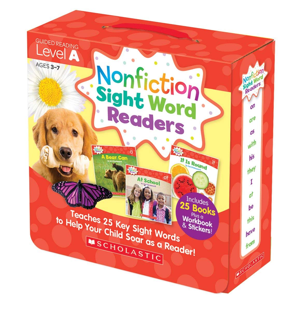 Scholastic Nonfiction Sight Word Reader Set of 25 Book with Workbook, Audio CD & Sticker