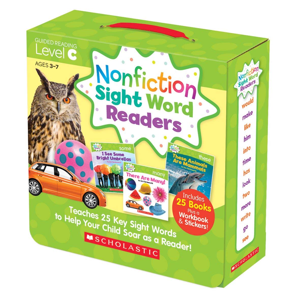 Scholastic Nonfiction Sight Word Reader Set of 25 Book with Workbook, Audio CD & Sticker