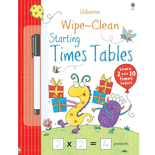 Usborne Wipe-clean Starting Times Tables Age 6+ 可擦寫 開始學習乘法遊戲書