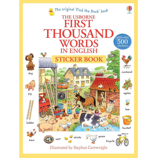 Usborne First Thousand Words in English Sticker Book 最先學的 1000個英語生詞貼紙書