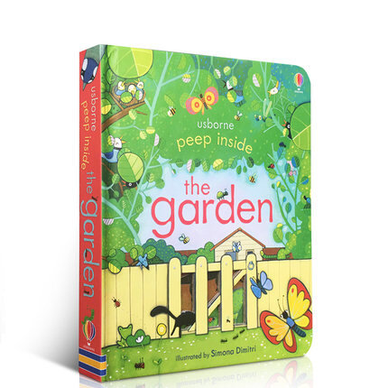 Usborne Peep inside The Garden 偷偷看花園揭秘 幼兒小翻頁紙板書