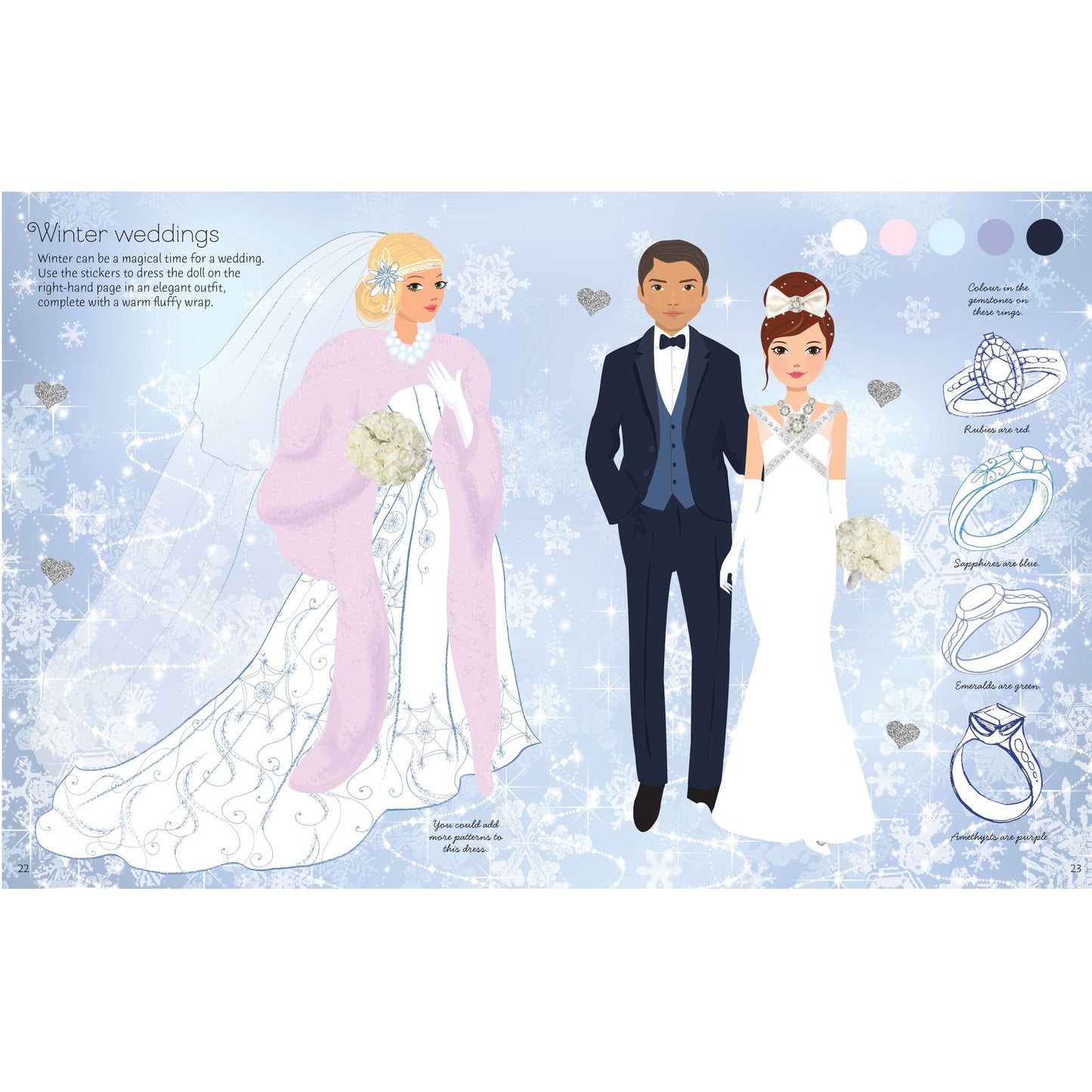 Usborne Sticker Dolly Dressing Fashion Designer Wedding Collection 貼紙娃娃時裝設計師 - 婚禮系列貼紙書