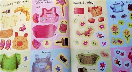 Usborne Dress the Teddy Bears Moving House Sticker Book 裝扮泰迪熊系列 搬家貼紙書