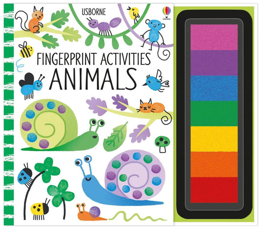 Usborne Fingerprint Activities Animals 兒童手指畫繪畫塗鴉本 動物主題 含7色印台