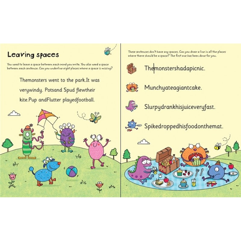 Usborne Wipe-clean Starting Grammar and Punctuation for Kindergarten 可擦寫 幼兒語法和標點入門遊戲書