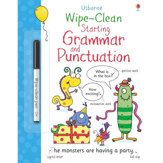 Usborne Wipe-clean Starting Grammar and Punctuation for Kindergarten 可擦寫 幼兒語法和標點入門遊戲書