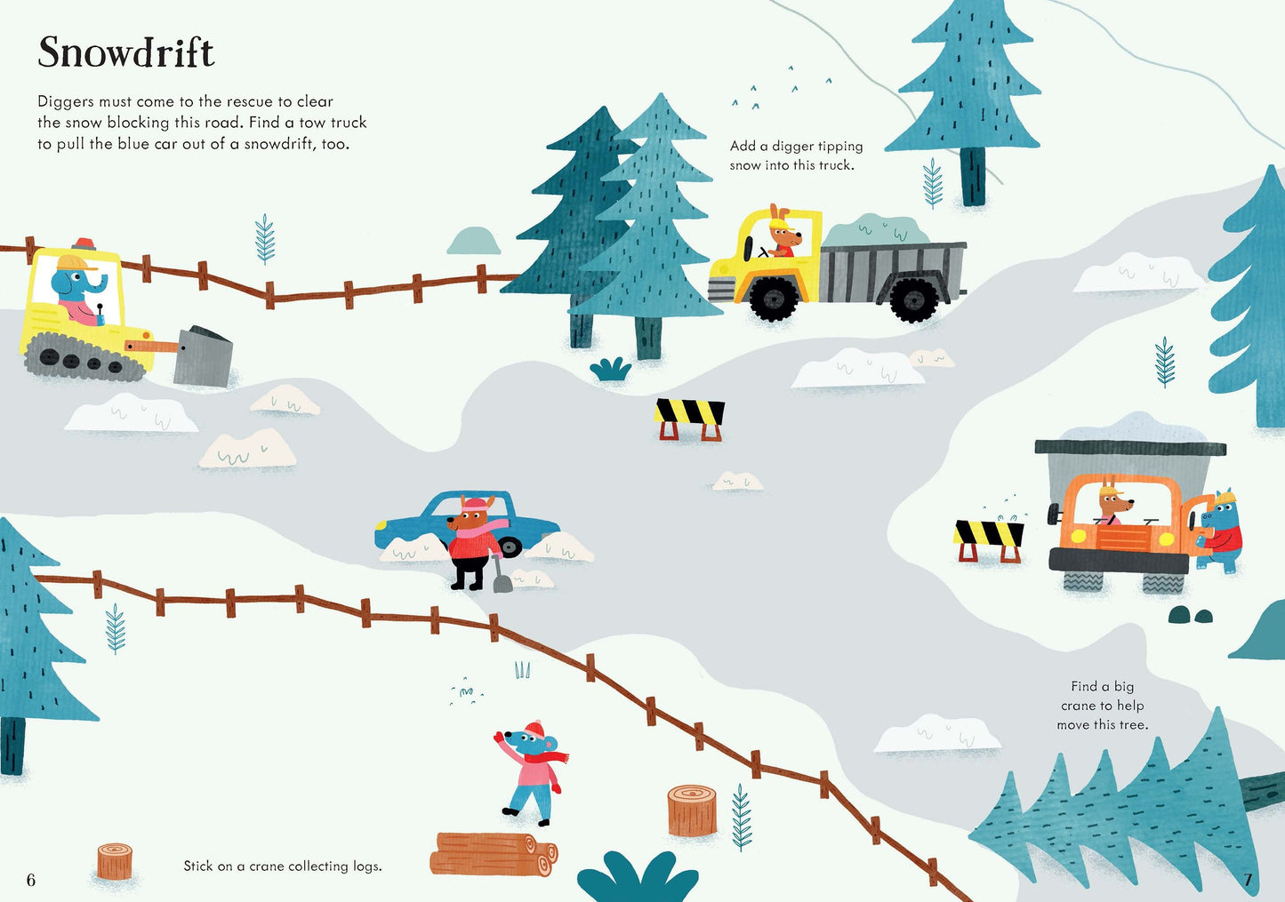 Usborne Little First Stickers Diggers and Cranes 挖掘機和起重機貼紙書