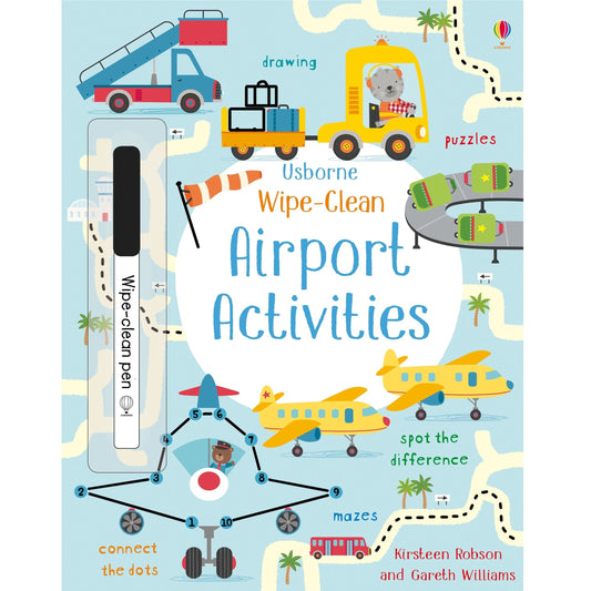 Usborne Wipe-Clean Airport Activities Writing Skill Book 可擦寫的機場活動寫字訓練書