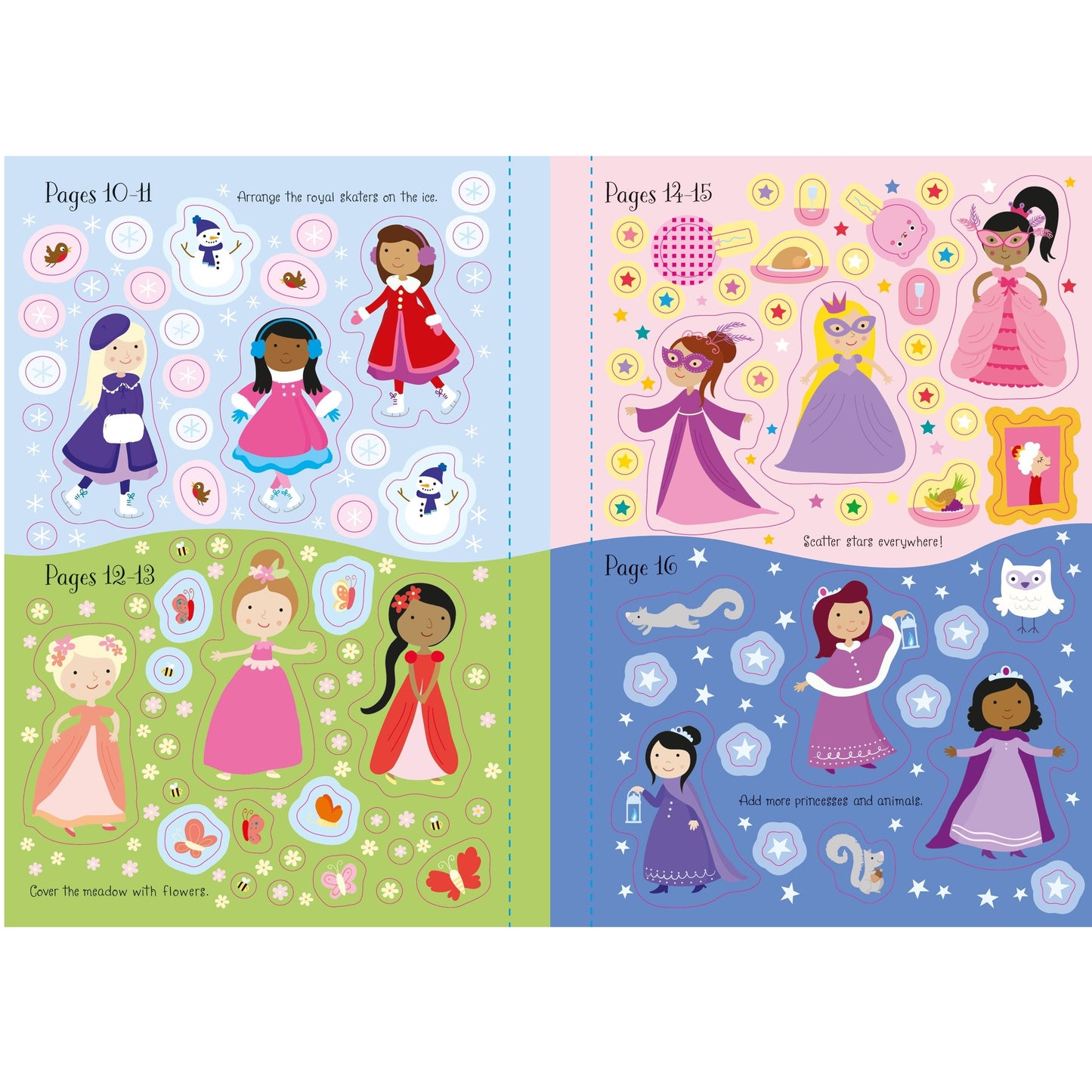Usborne Sparkly Princess Sticker Book 閃亮公主貼紙書