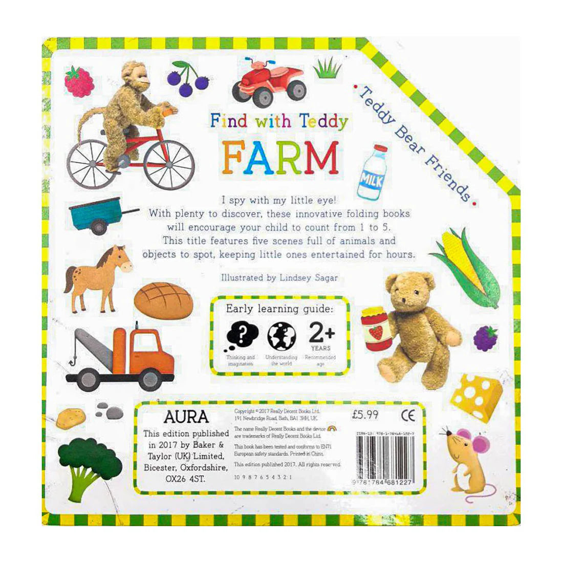 Find with Teddy Farm Big Folding Book Hardcover 找找看泰迪農場-摺疊硬皮書