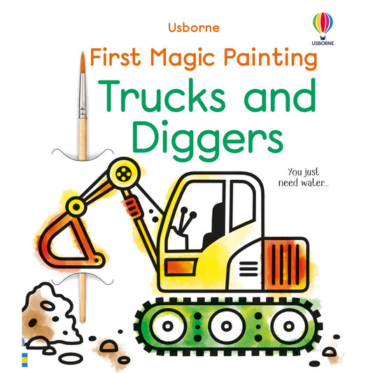 Usborne First Magic Painting Trucks and Diggers 我的第一本神奇水畫書：卡車和挖掘機