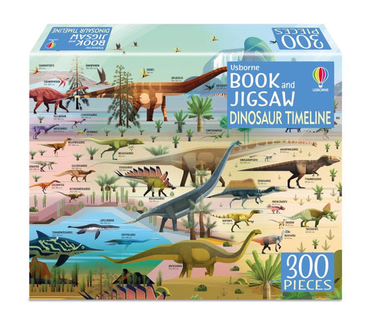 Usborne Book and Jigsaw Dinosaur Timeline 2合1圖書&拼圖禮盒 恐龍時代
