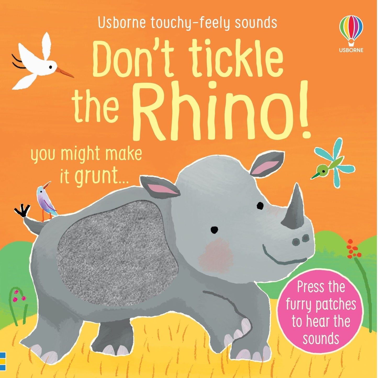 Usborne Don't Tickle the Rhino! Touchy-Feely Sound Book 犀牛搔搔癢！絨毛觸摸發聲書