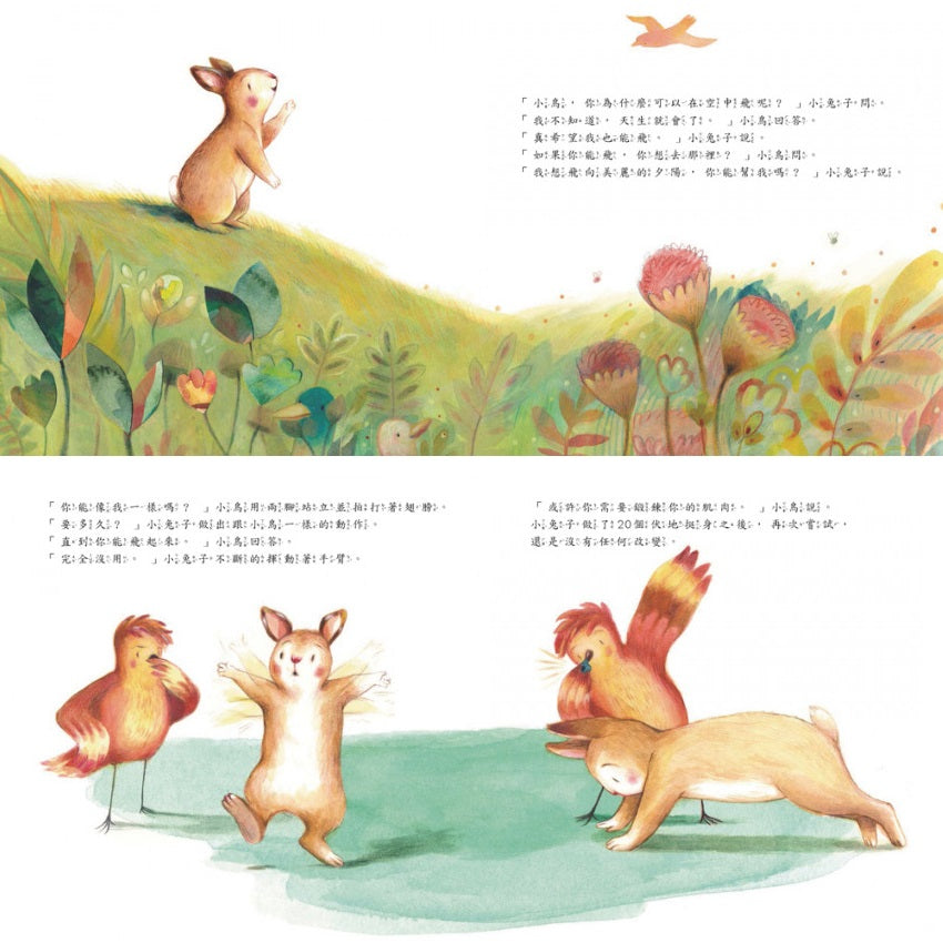 不要羨慕別人，其實你很棒！：想飛的小兔子