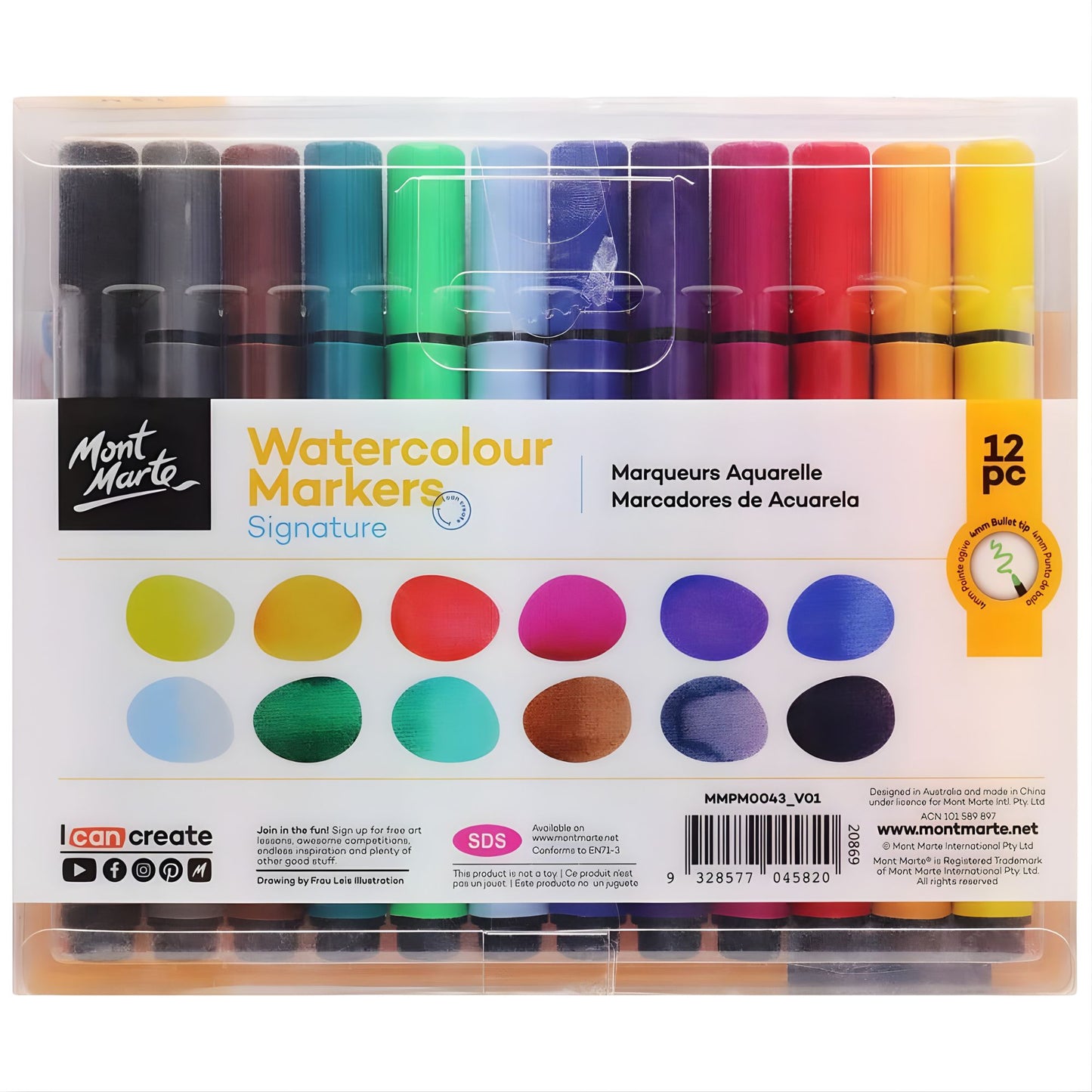Mont Marte Watercolour Markers Signature 專業級水彩色龍筆套裝 Signature 系列