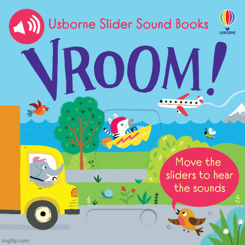 Usborne VROOM! Slider Sound Book 交通工具嗚嗚響！滑動發聲書