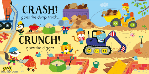 Usborne RUMMBLE! Slider Sound Book 建築工地轟隆隆！滑動發聲書