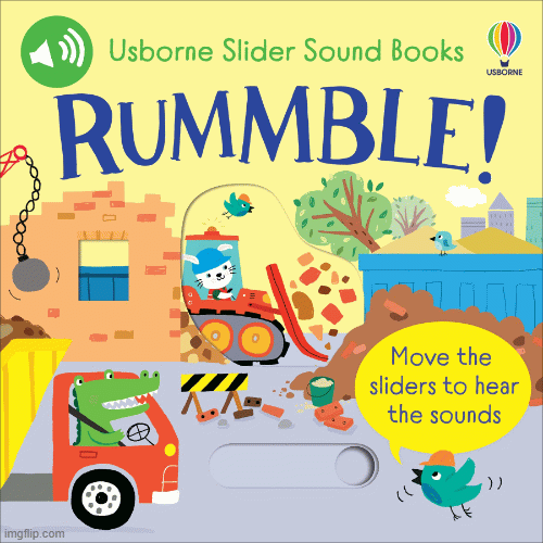 Usborne RUMMBLE! Slider Sound Book 建築工地轟隆隆！滑動發聲書