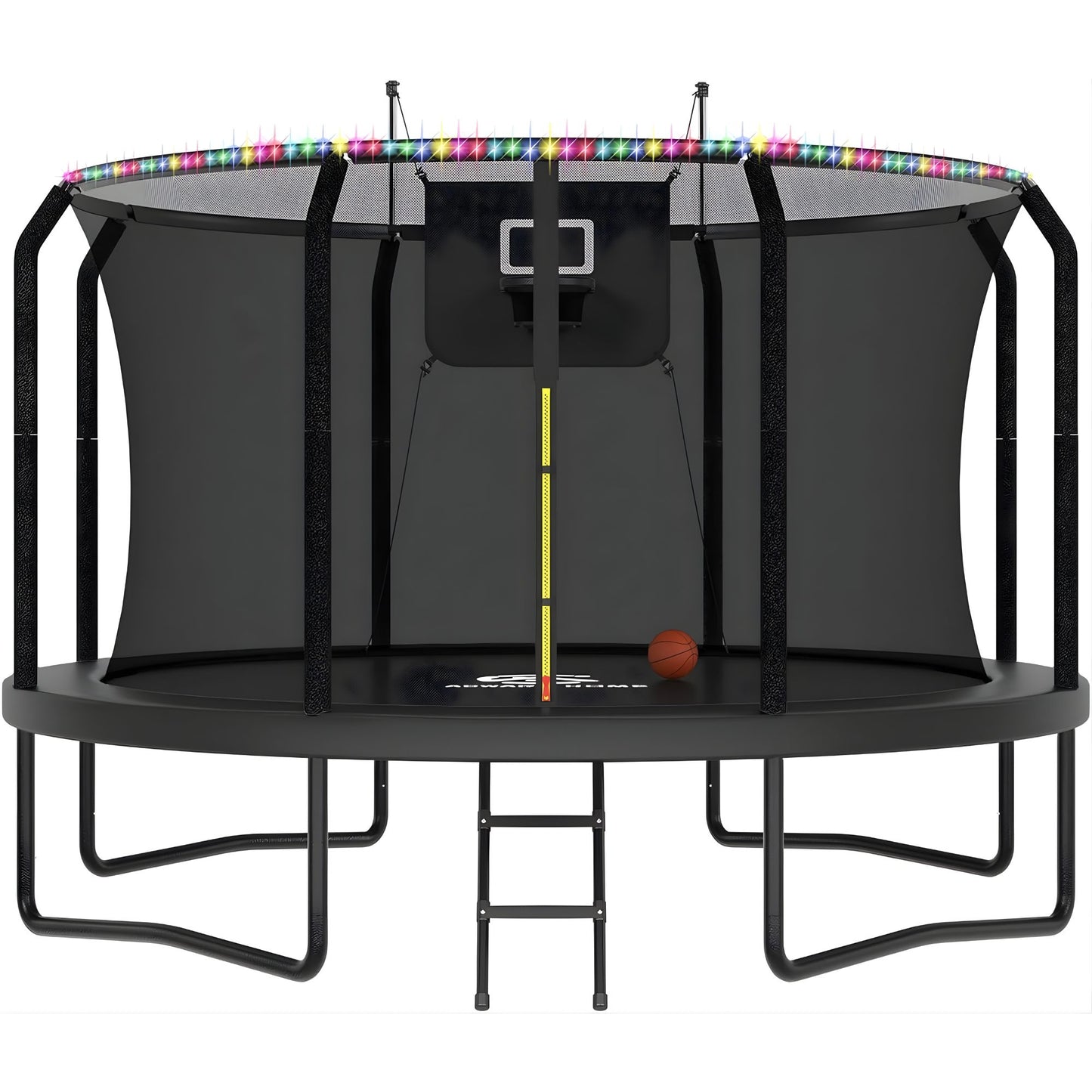 Outdoor Trampoline with Safety Net, LED Lights & Basketball Hoop ASTM F381-16 Approved 戶外大型蹦床 | 附安全防護網、LED 燈及籃球框 符合美國 ASTM F381-16 安全標準