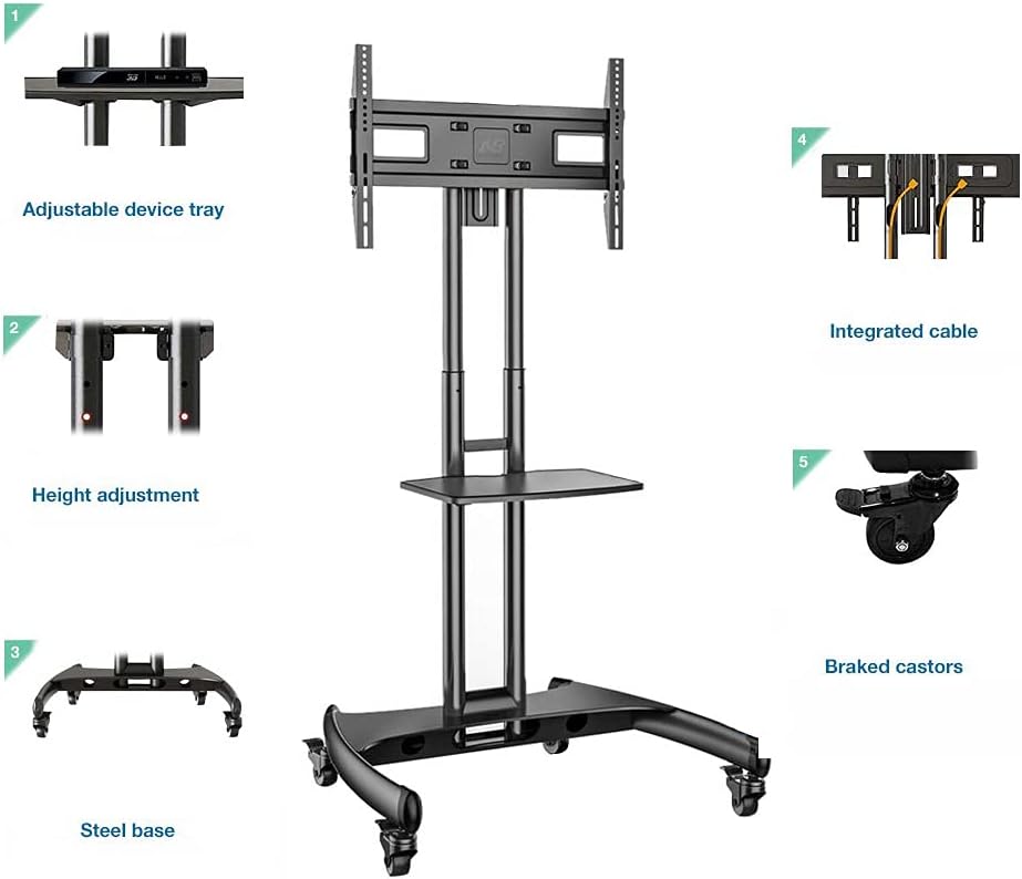 Mobile TV Monitor Stand with Wheels 移動式電視顯示器支架