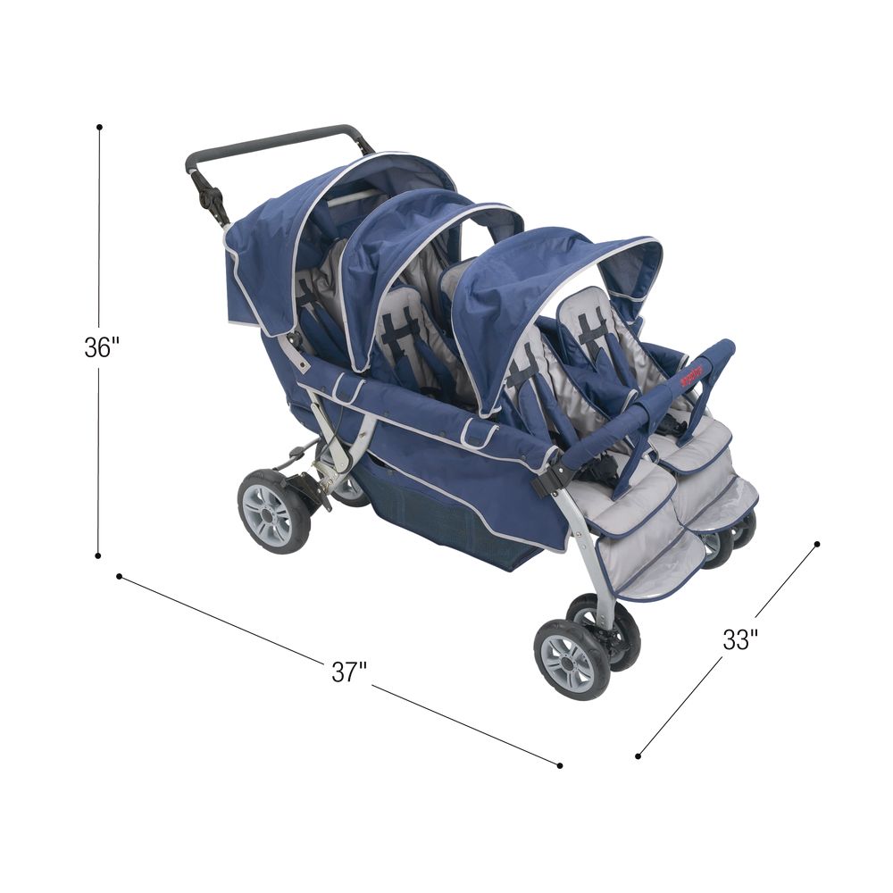 Angeles® SureStop™ Folding Commercial Bye-Bye® Stroller - 6 Seat