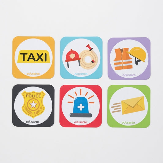 Edusante Magnetic Role Play Set  edusante磁力車牌-職業