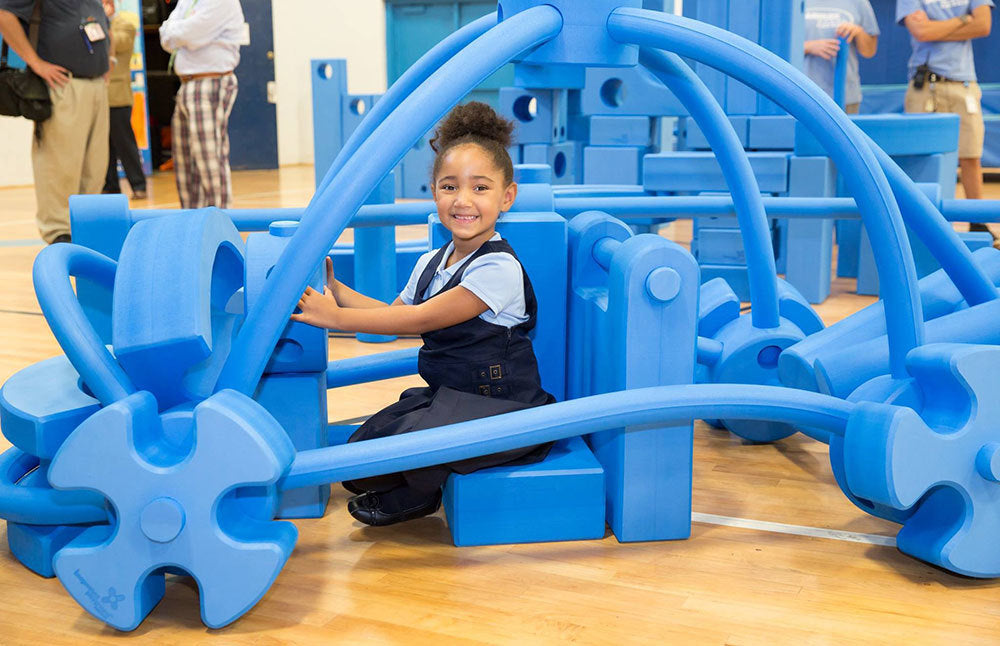 Giant Foam Blocks and Tracks Building Set of 105件 巨形建構軟積木與軌道套裝