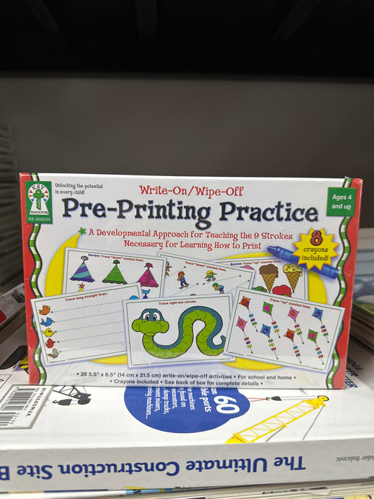 Write on / Wipe Off Pre-Printing Practice