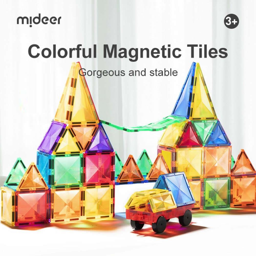 Mideer Distinctive Magnetic Tiles Set of 100塊 透彩磁性建構片獨特套裝