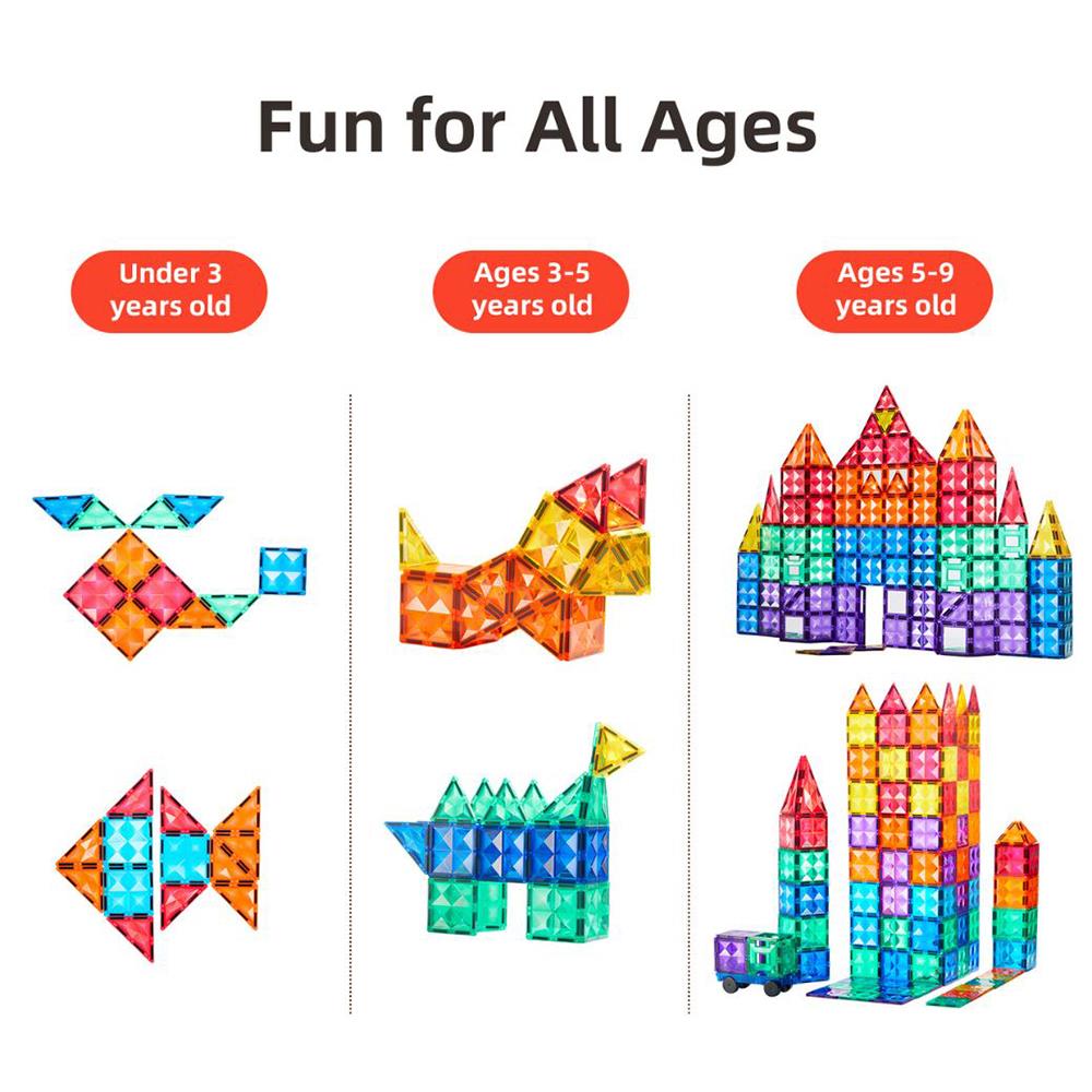 Mideer Distinctive Magnetic Tiles Set of 100塊 透彩磁性建構片獨特套裝