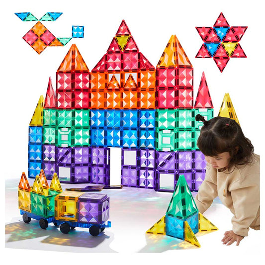Mideer Distinctive Magnetic Tiles Set of 100塊 透彩磁性建構片獨特套裝