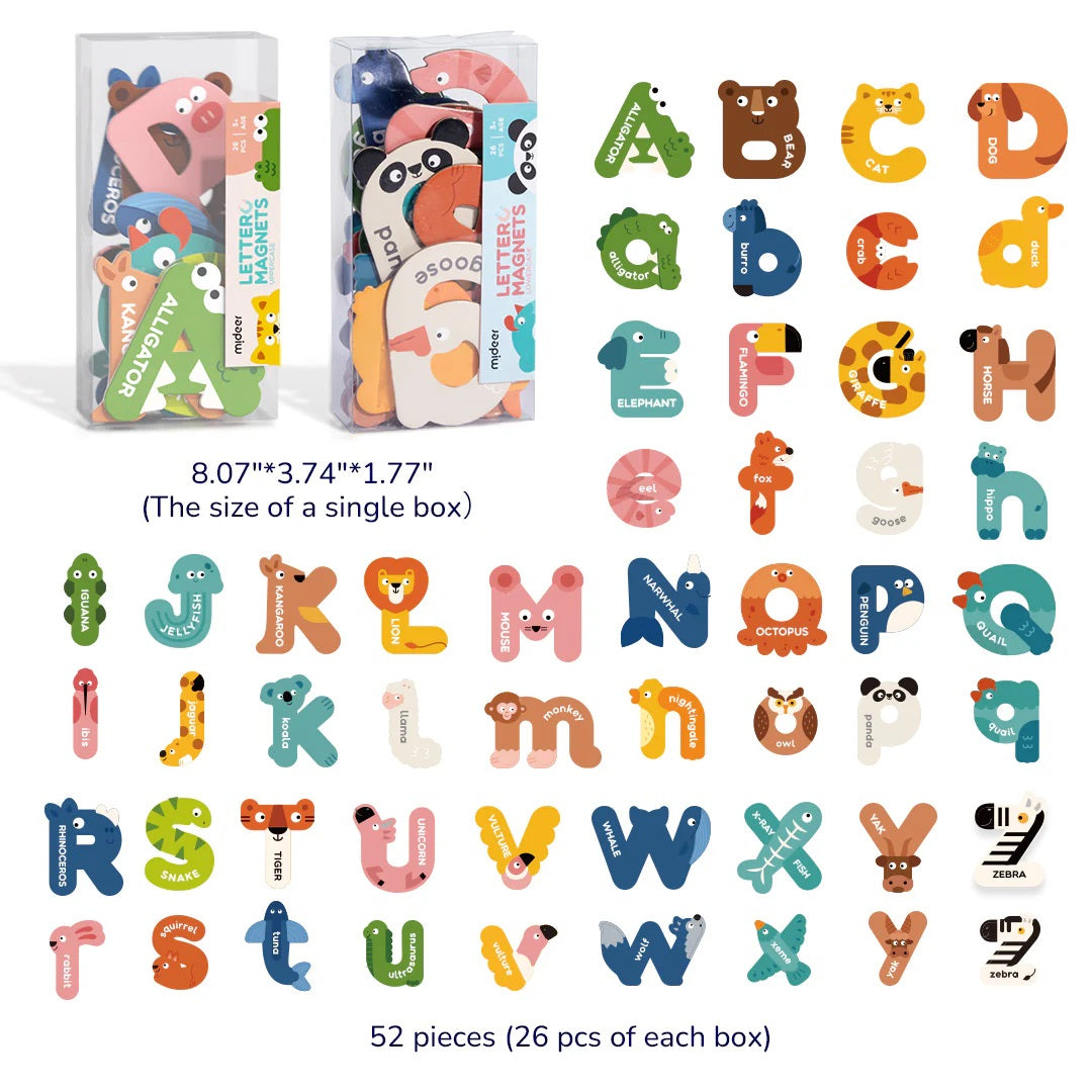 Uppercase & Lowercase Letter Magnets 52P 大小階英文字母磁片組