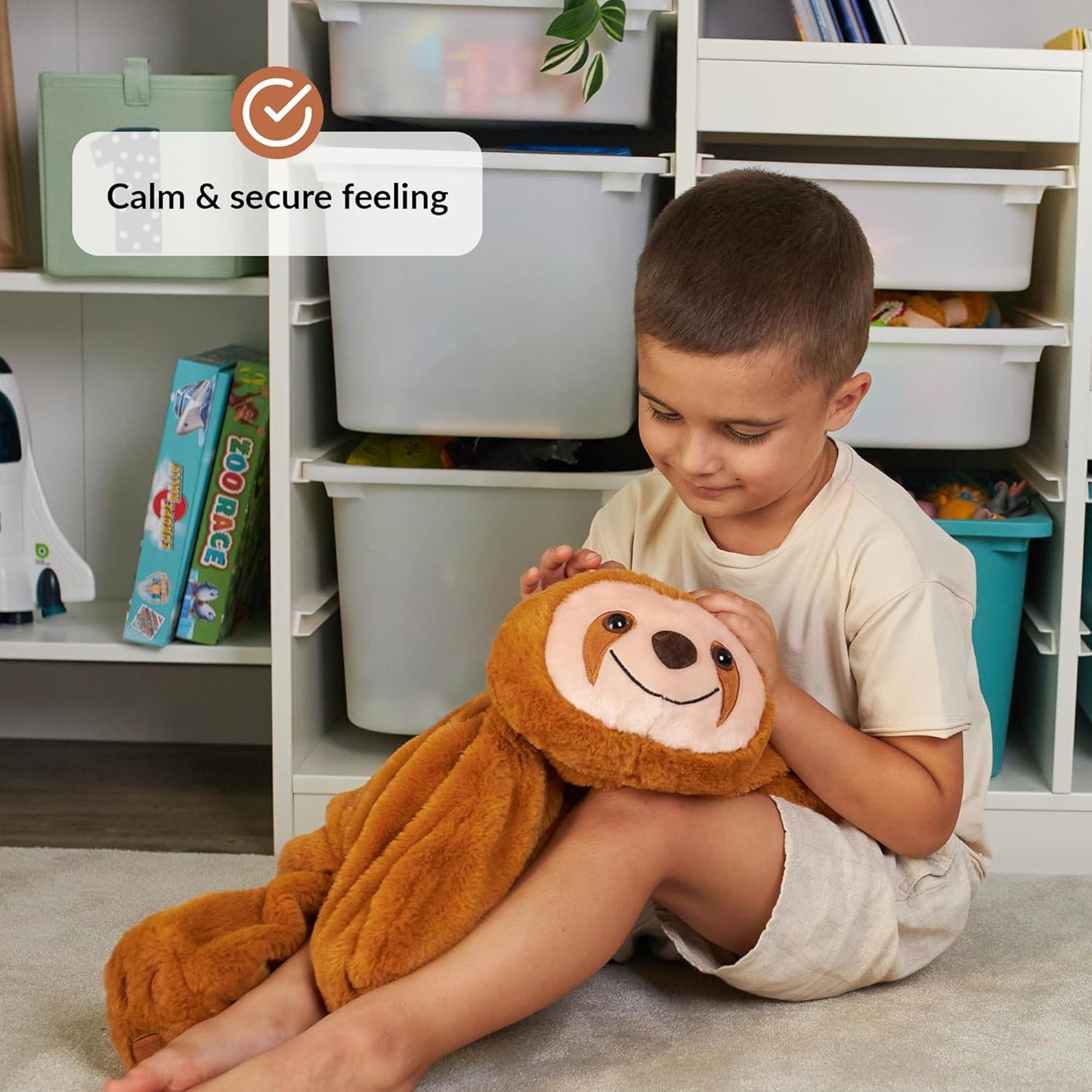 2.3kg Premium Weighted Sensory Lap Pad – Calming Fidget Plush Sloth for Anxiety and Focus 小樹懶重力感官安撫玩偶