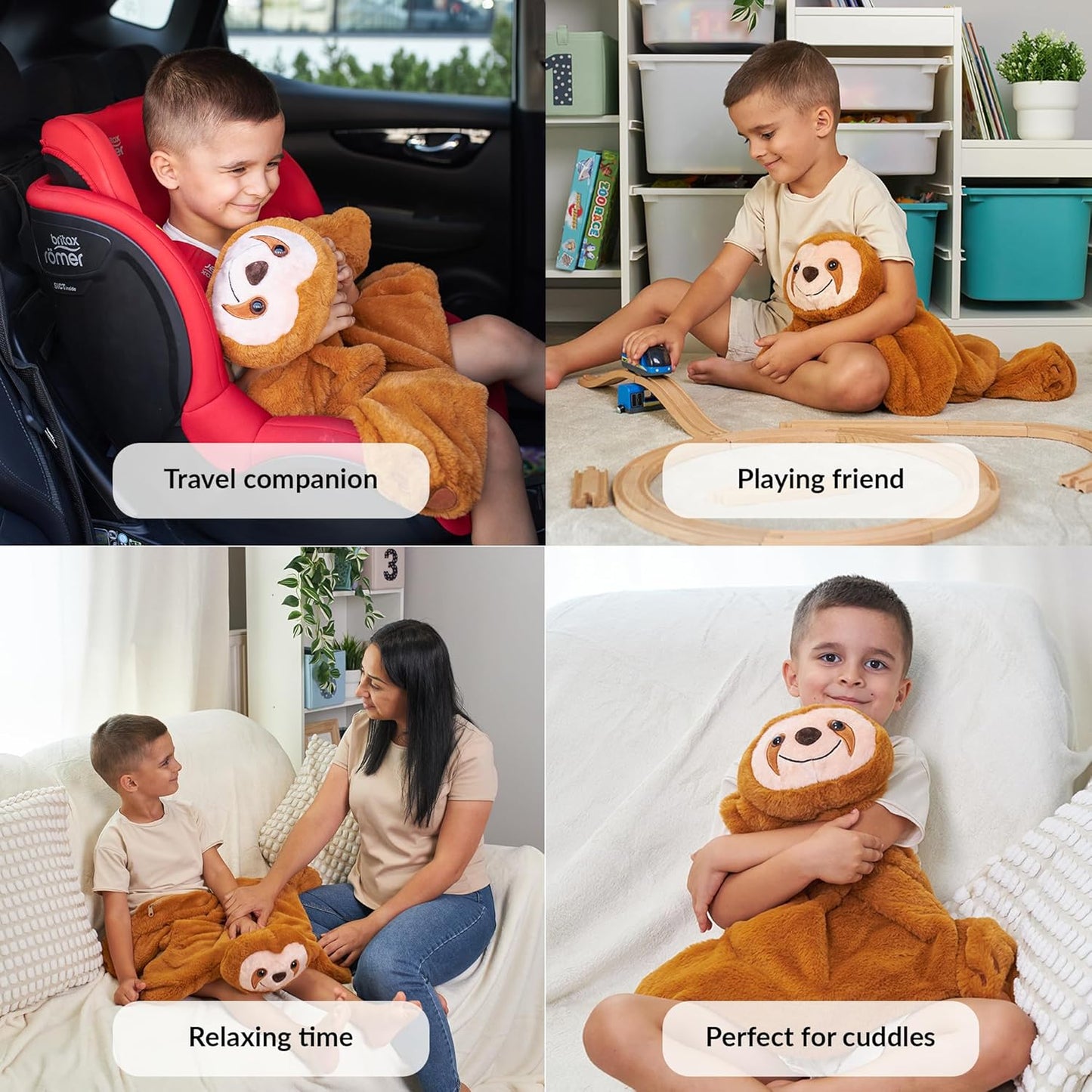 2.3kg Premium Weighted Sensory Lap Pad – Calming Fidget Plush Sloth for Anxiety and Focus 小樹懶重力感官安撫玩偶