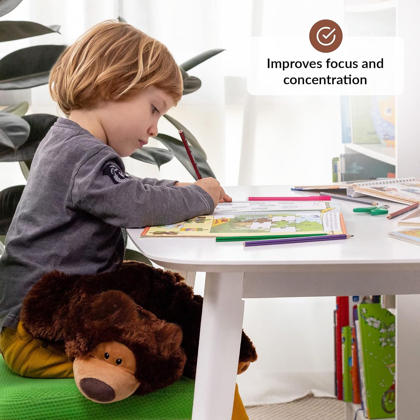 2.3kg Premium Weighted Sensory Lap Pad – Calming Fidget Plush Teddy for Anxiety and Focus 小熊重力感官安撫玩偶