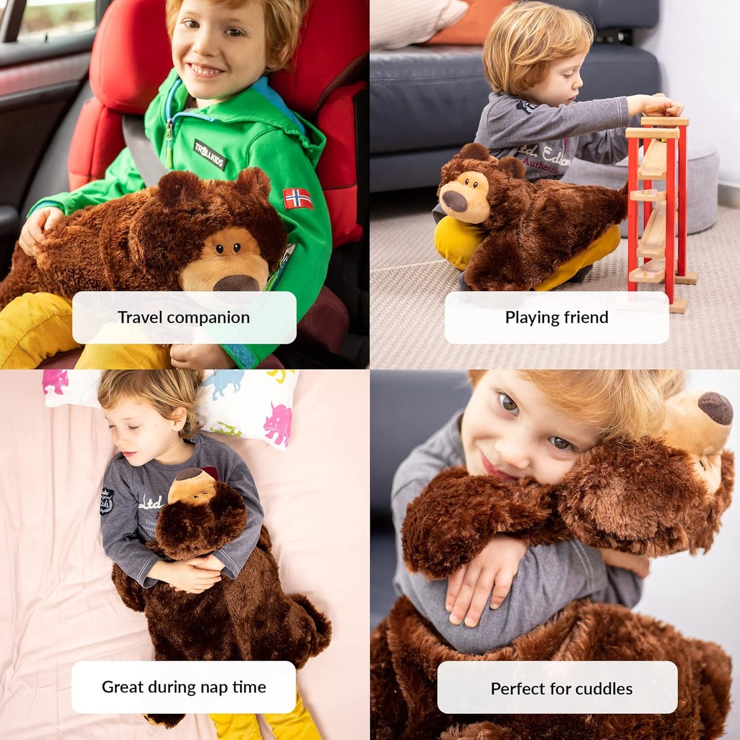 2.3kg Premium Weighted Sensory Lap Pad – Calming Fidget Plush Teddy for Anxiety and Focus 小熊重力感官安撫玩偶