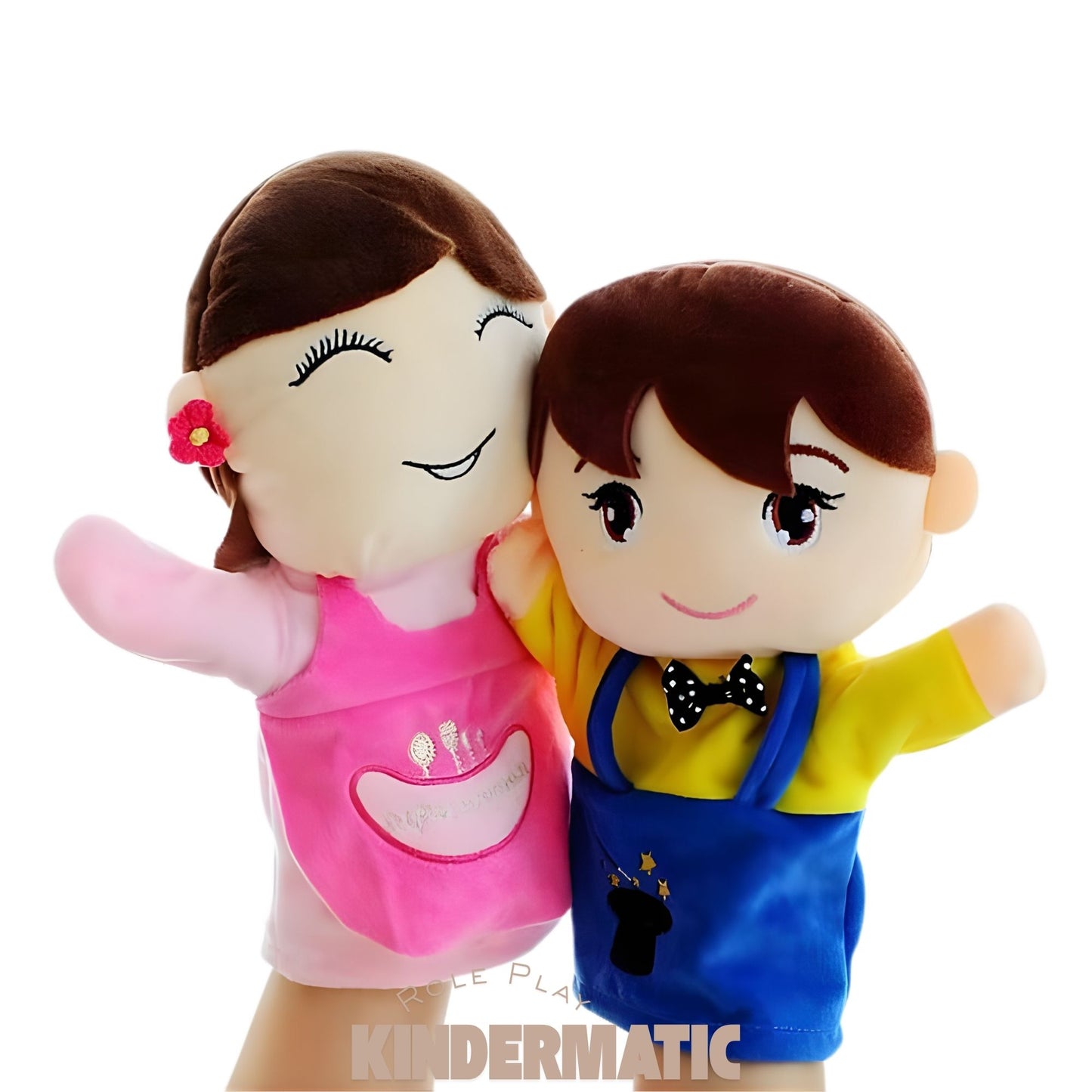 Kindermatic Chinese Family Hand Puppets Set of 6 25cm 中國家庭手偶 6 件套