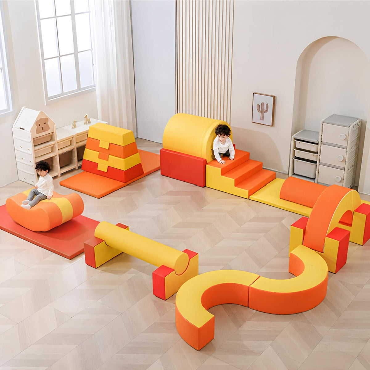 Climb & Play Soft Blocks ROY Color Set of 22 件 可自由組合 紅橙黃三色 感統體能訓練組合