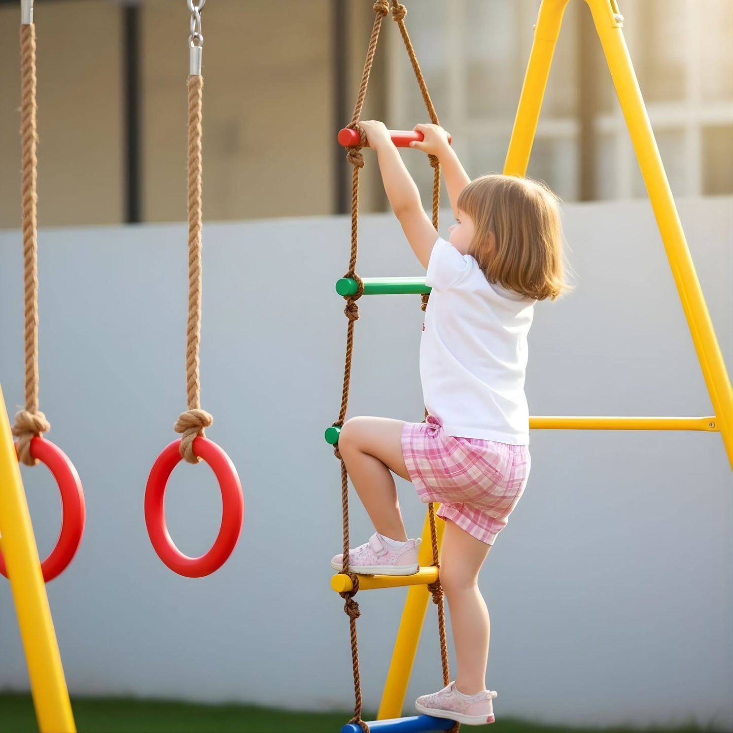 Climbing Rope Ladder 2m Max Load 100KG CPC Safety Approval 兒童安全攀爬繩梯