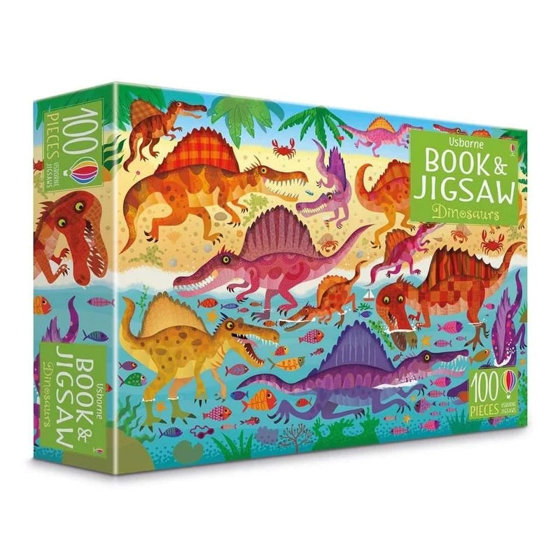 Usborne Book and Jigsaw Dinosaurs 100 pcs 恐龍書和拼圖 100塊