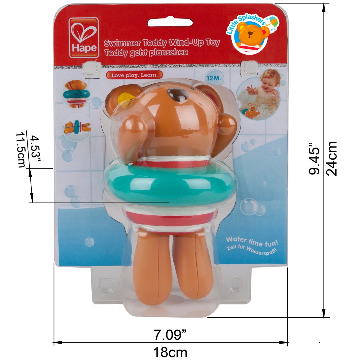 Hape Swimmer Teddy Wind-Up Toy