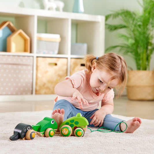 Hape Pull-Along Frog Family  拖拉青蛙家族