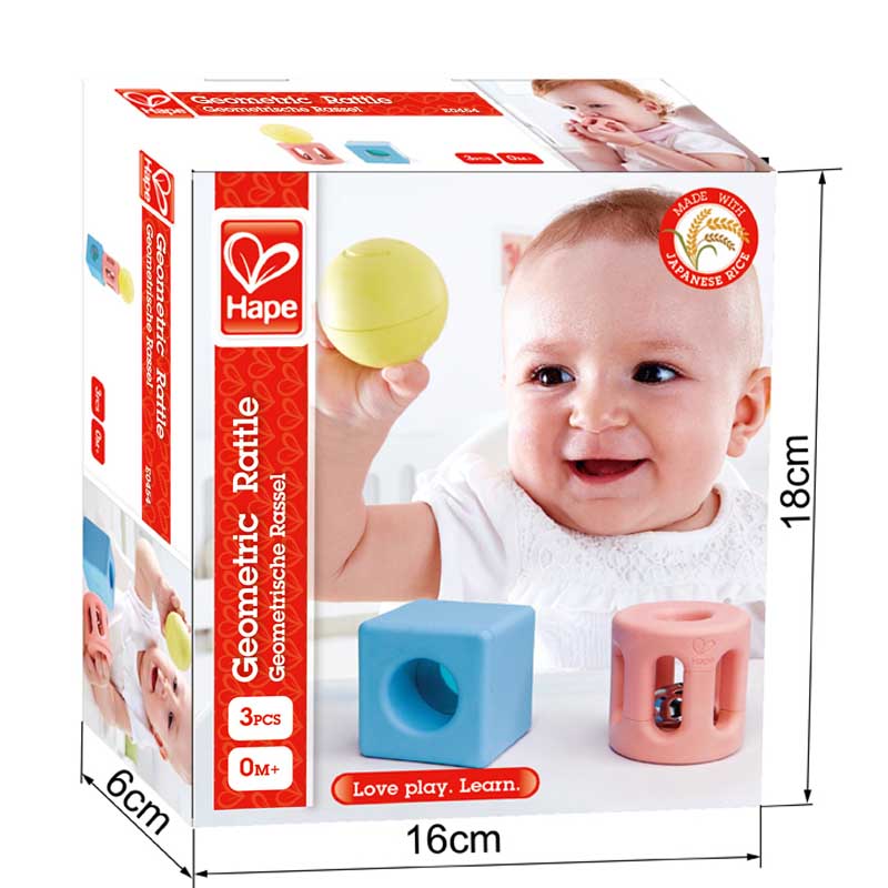 Hape Geometric Rattle  幾何搖鈴經典套（大米材質）